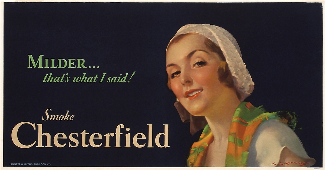 Chesterfield - Milder by Charles Chambers. ca. 1930