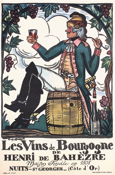 Le Vins de Bourgogne by Guy Arnoux. ca. 1928