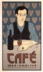 Cafe - Chez Panisse (2 Posters) by David Lance  Goines. 1980