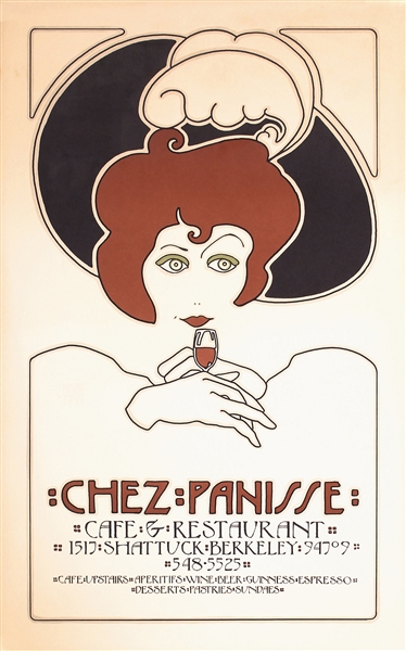 Chez Panisse (4 Posters) by David Lance  Goines. 1972 - 1980