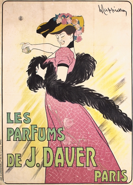 Les Parfums de J. Daver by Cappiello. 1903