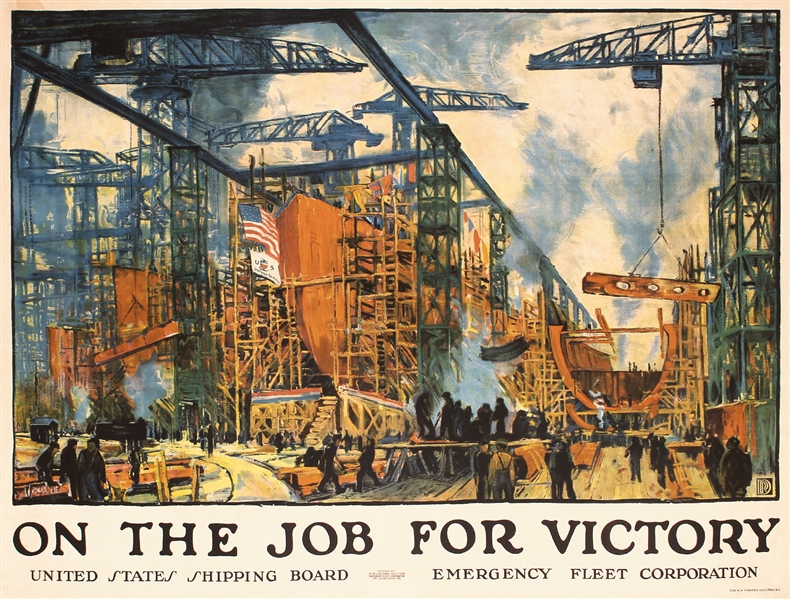 On the Job for Victory by Jonas Lie. ca. 1918