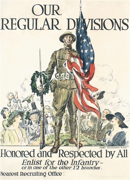 Our Regular Divisions by James Montgomery  Flagg. 1918