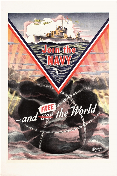 Join the Navy - and free the World by M. Privitello. 1942