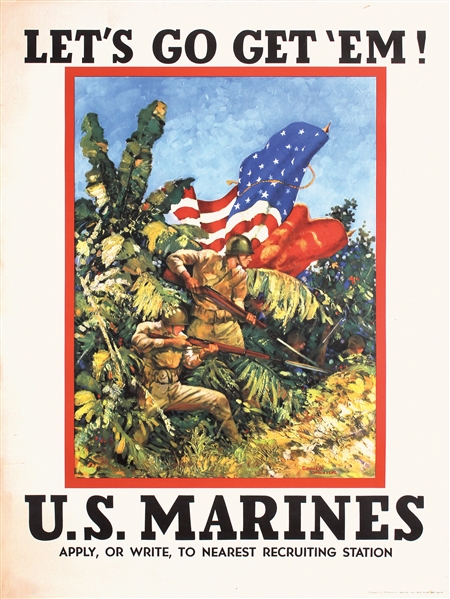 Let´s Go Get Em - U.S Marines by Vic Guinness. 1942