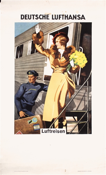 Deutsche Lufthansa - Luftreisen by Julius Ussy Engelhard. 1935