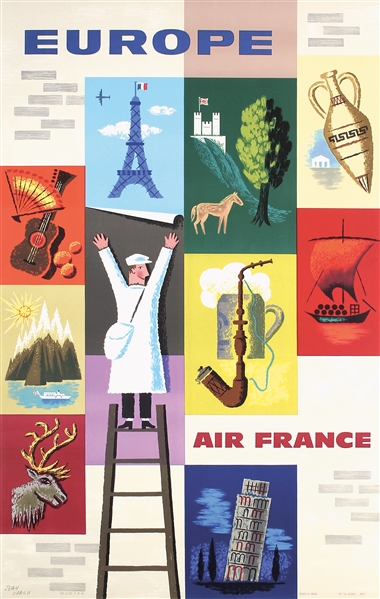 Air France - Europe by Jean Carlu. 1960