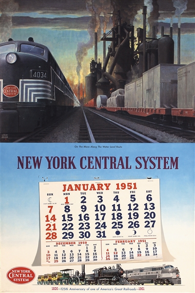 New York Central System - On the Move by Leslie Ragan. 1951