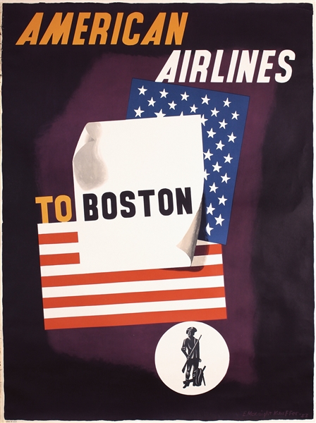 American Airlines - Boston by Edward McKnight  Kauffer. 1953