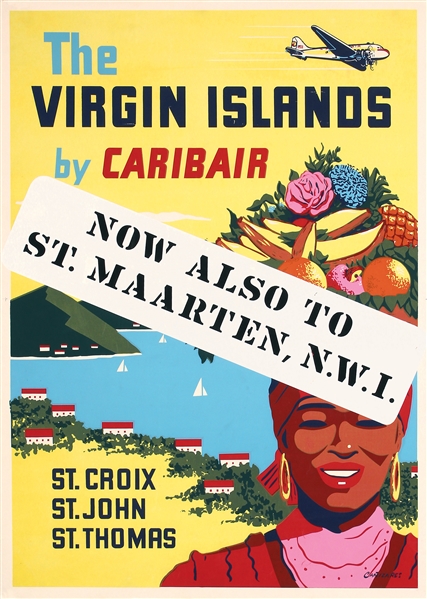 The Virgin Islands by Caribair by Canizares. ca. 1956