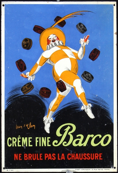 Creme Fine Barco (Metal Display) by D´Jean Ylen. ca. 1922
