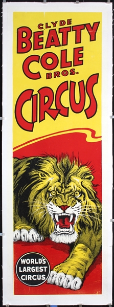 Clyde Beatty Cole Bros. Circus (Lion) by Anonymous. ca. 1960