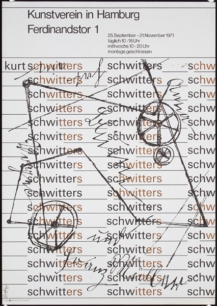 Kurt Schwitters - Kunstverein by Walter Breker. 1971