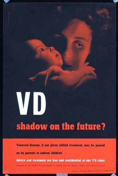 VD - shadow on the future? (2 Posters) by Henrion. ca. 1945
