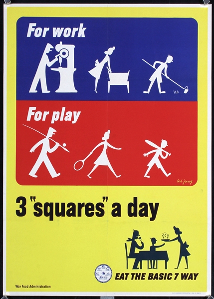 3 squares a day by Ted Jung. 1944