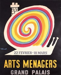 Arts Menagers (20th Salon) by Bernhard Villemot. 1951
