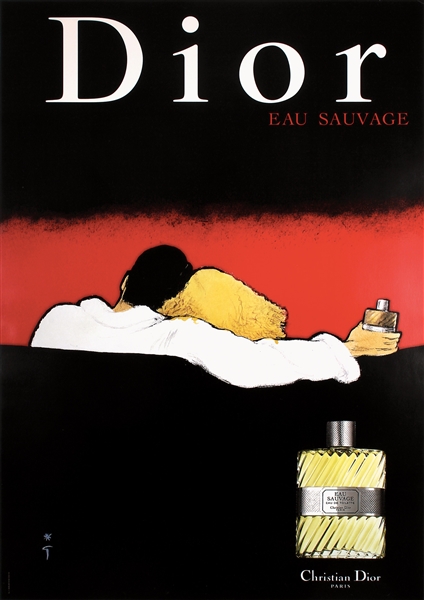 Dior - Eau Sauvage (Couple) by Rene Gruau. 1979