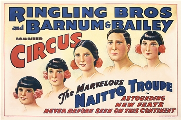 Ringling Bros and Barnum & Bailey - Naitto Troupe by Anonymous. ca. 1936