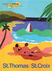 American Airlines - St. Thomas St. Croix (Beach), ca. 1970