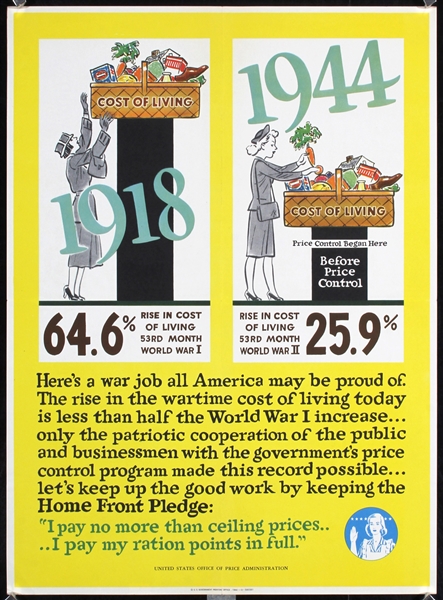 Cost of living 1918 - 1944 by Anonymous. 1944