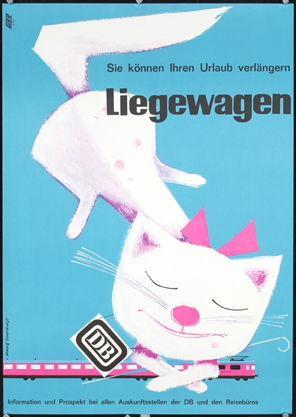 Liegewagen (2 Posters) by Hans Schmandt. 1964