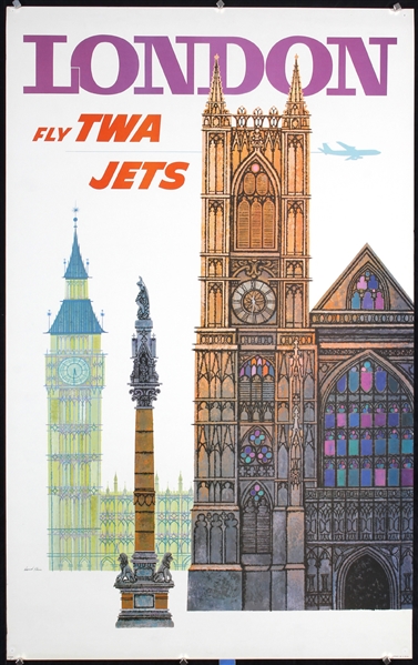 TWA - London by David Klein. ca. 1965