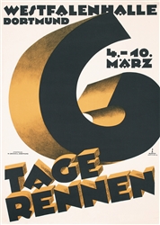 6 Tage Rennen by Max Aurich. ca. 1930