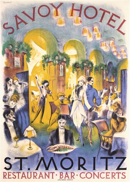 Savoy Hotel - St. Moritz by Karl Bickel. 1918