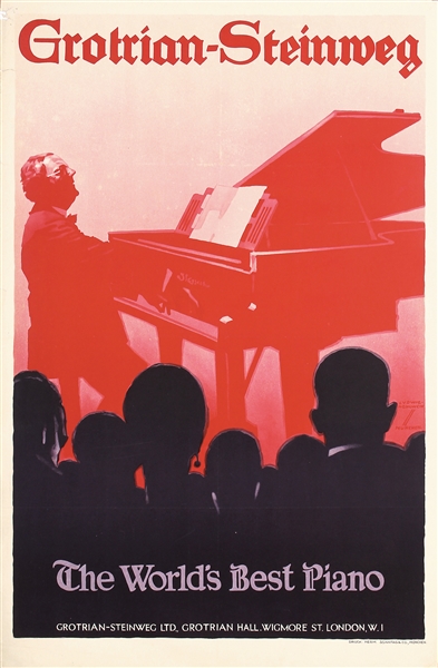 Grotrian-Steinweg - The Worlds Best Piano by Ludwig Hohlwein. 1934