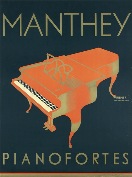 Manthey Pianofortes by Walter Riemer. ca. 1928