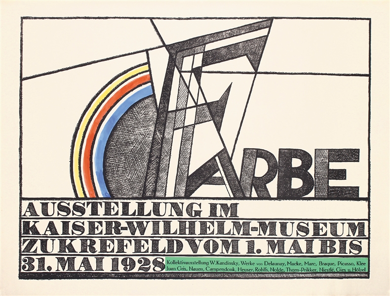 Farbe - Ausstellung im Kaiser-Wilhelm-Museum zu Krefeld by Heinrich Campendonk. 1928