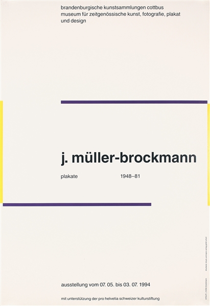 j. müller-brockmann - plakate by Josef Müller-Brockmann. 1994