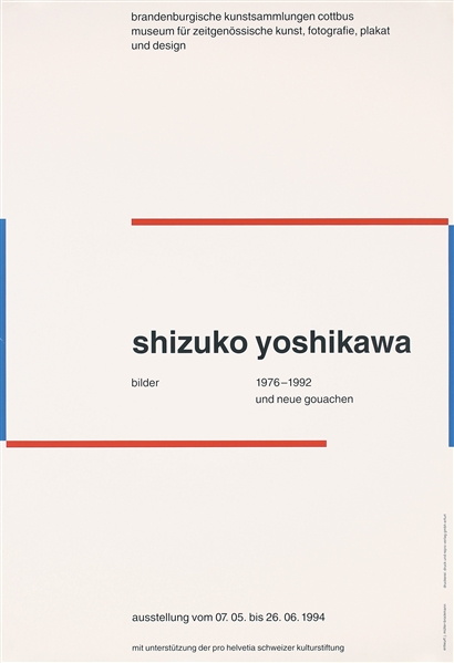 shizuko yoshikama by Josef Müller-Brockmann. 1994
