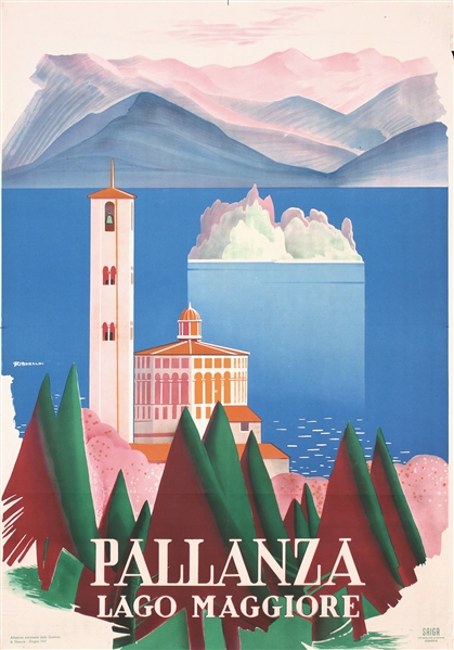 Pallanza - Lago Maggiore by Guiseppe Riccobaldi. 1947