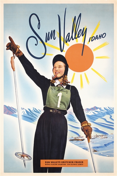 Sun Valley Idaho - Gretchen Fraser by Anonymous. 1948