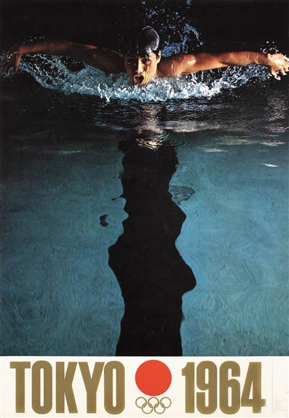 Olympic Games Tokyo (Swimmer) by Yusaku Kamekura. 1964