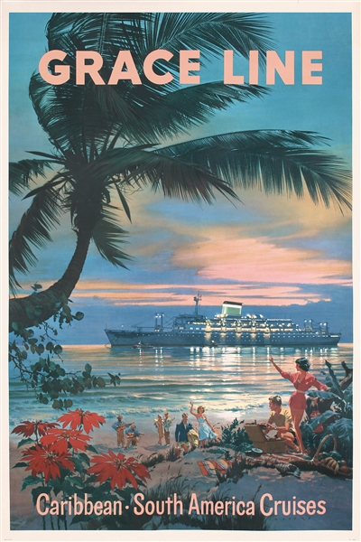Grace Line - Caribbean South America Cruises by C.G. Evers. 1961