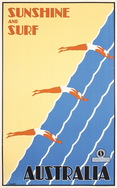 Australia - Sunshine and Surf by Gert Sellheim. 1935