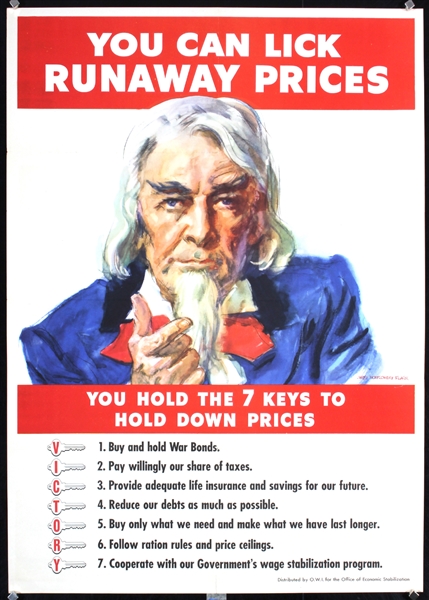 Runaway prices (Uncle Sam) by James Montgomery Flagg. Ca. 1943