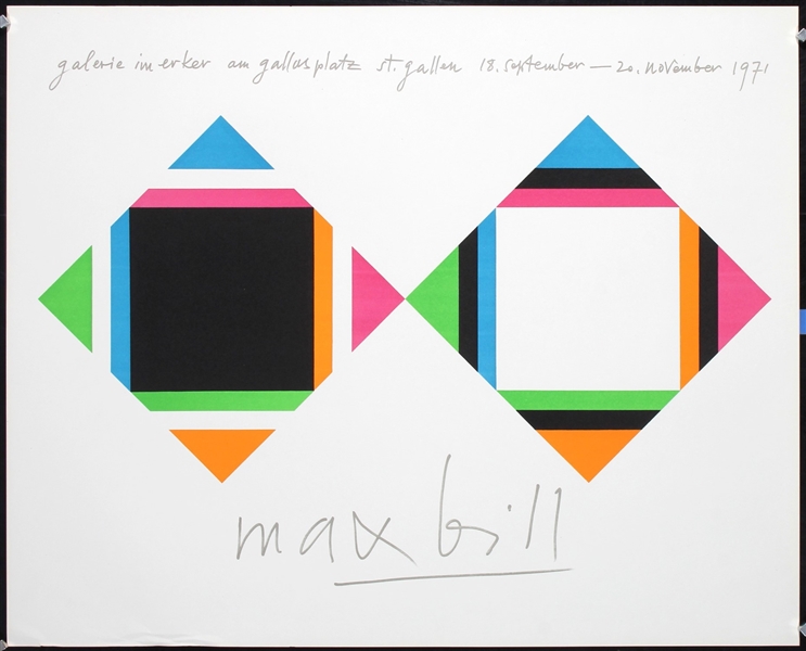 max bill - galerie im erker by Max Bill, 1971