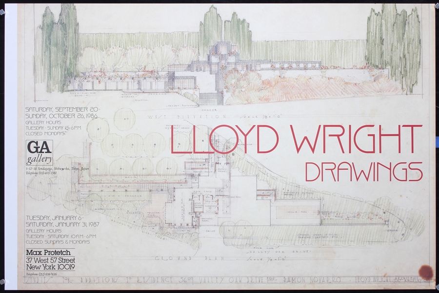 Lloyd Wright Drawings - Tokyo New York, 1986