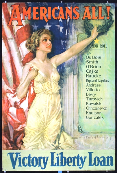 Americans All! Victory Liberty Loan by Howard Chandler  Christy, 1919