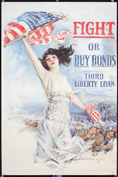 Fight or Buy Bonds - Third Liberty Loan by Howard Chandler  Christy, 1917