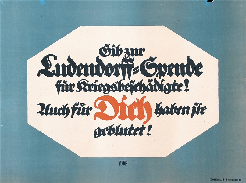 Ludendorff-Spende by Lucian Bernhard, ca. 1917