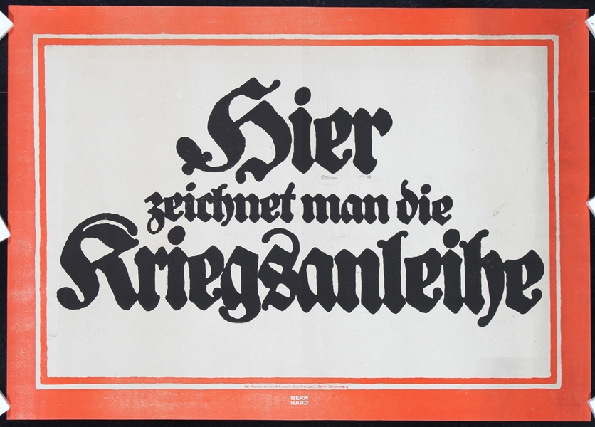 Kriegsanleihe by Lucian Bernhard, ca. 1917