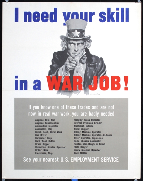 I need your skill in a war job by James Montgomery Flagg, 1943