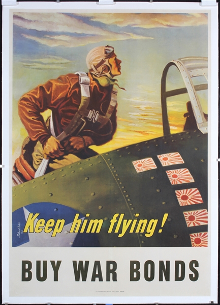 Keep Him Flying - Buy War Bonds by Georges Schreiber, 1943