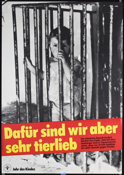 Kinderschutz / Child Protection (2 Posters) by Klaus Staeck, ca. 1980