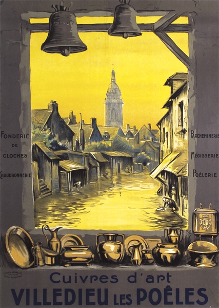 Villedieu les Poeles by Alo (Charles Halo), ca. 1925