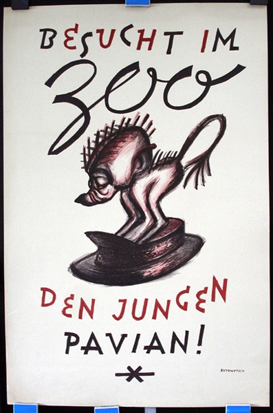 Besucht im Zoo den jungen Pavian by Butowytsch, ca. 1930